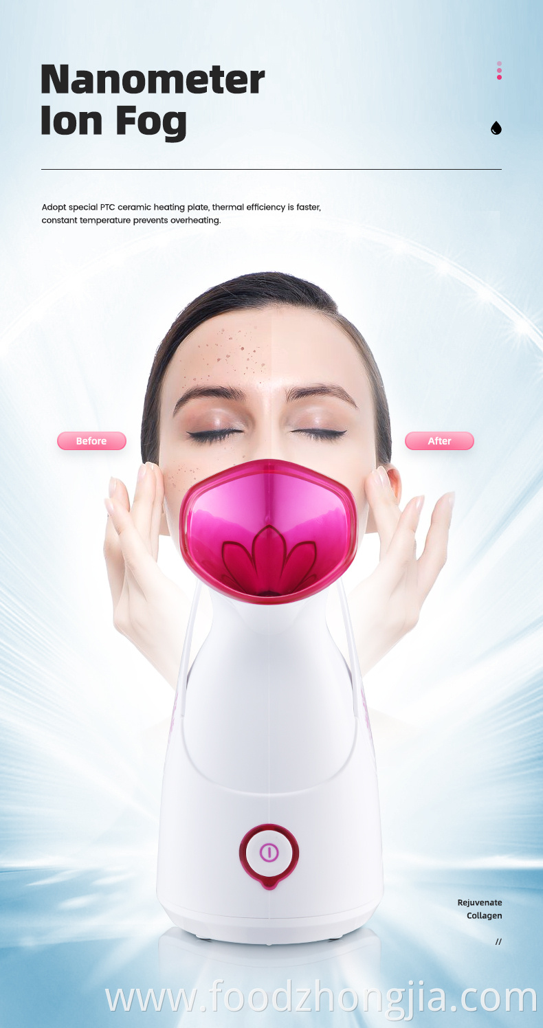 Wholesale Professional Electric Mini Beauty Product Nano Ionic Face Humidifier Hot Mist Facial Steamer Machine